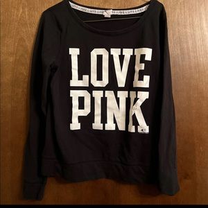 PINK black sweatshirt